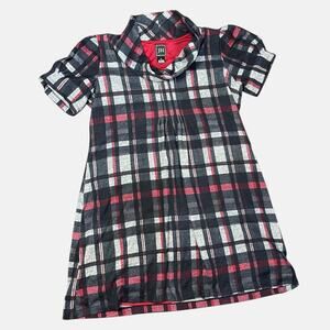 JH Jessica Howard Plaid Cowl Neck Fleece Knit Dress XL Academia Style Red Gray